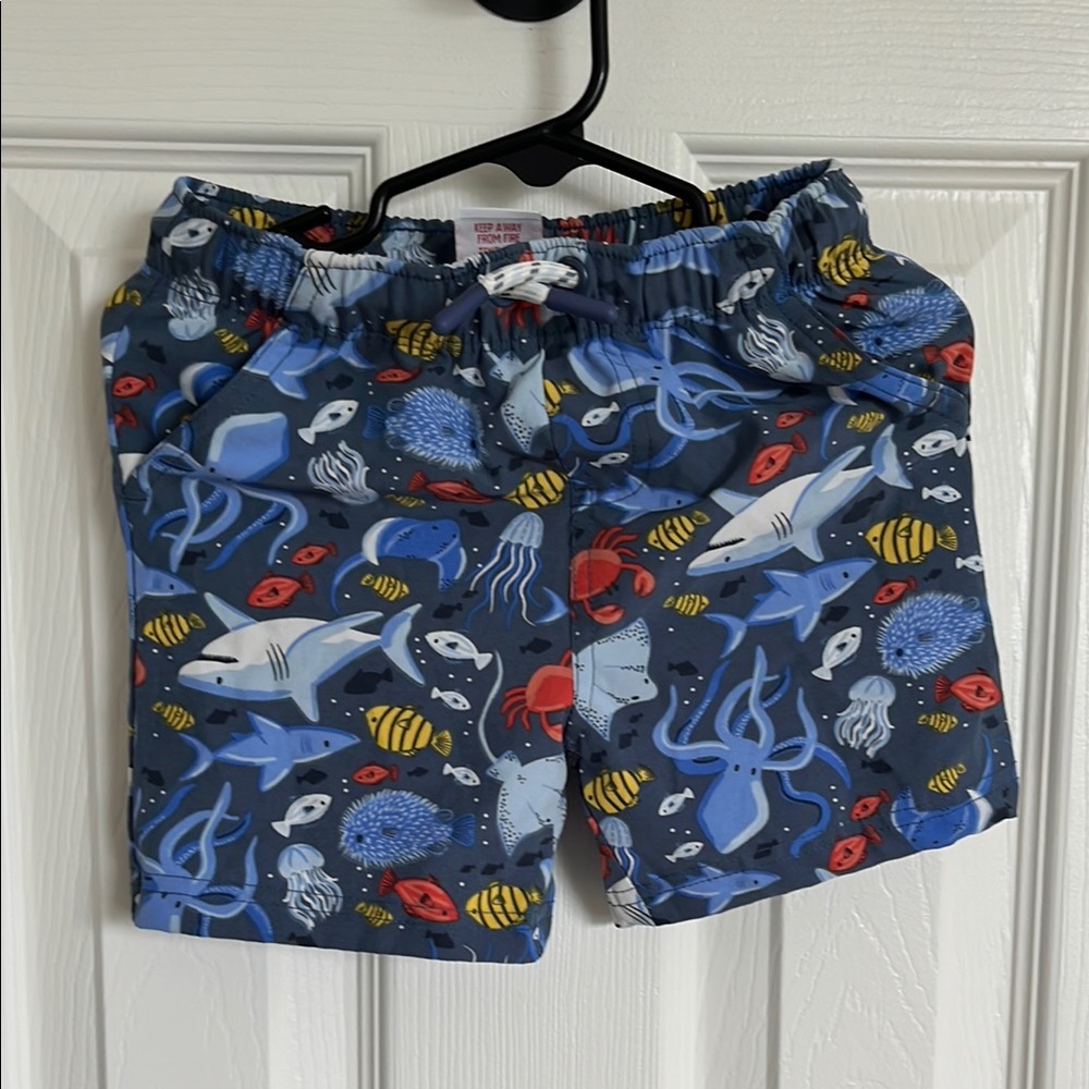 Kids Ocean Print Shorts